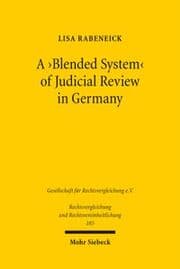 Cover von A 'Blended System' of Judicial Review in Germany