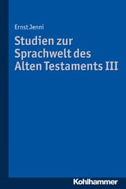 Cover von Studien zur Sprachwelt des Alten Testaments III