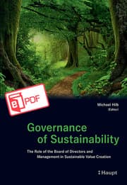 Cover von Governance of Sustainability
