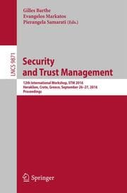 Cover von Security and Trust Management