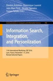 Cover von Information Search, Integration, and Personlization