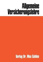 Cover von Allgemeine Versicherungslehre