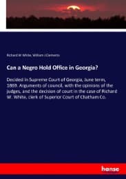 Cover von Can a Negro Hold Office in Georgia?