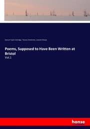Cover von Poems, Supposed to Have Been Written at Bristol
