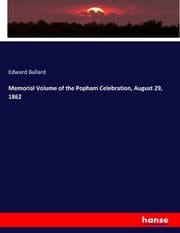 Cover von Memorial Volume of the Popham Celebration, August 29,1862
