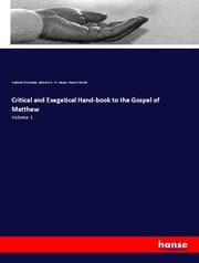 Cover von Critical and Exegetical Hand-book to the Gospel of Matthew