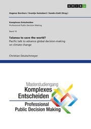 Cover von Talanoa to save the world? Pacific talk to advance global decision-making on climate change