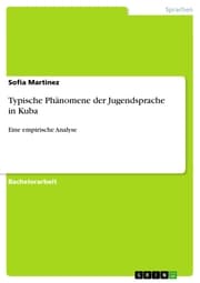 Cover von Typische Phänomene der Jugendsprache in Kuba