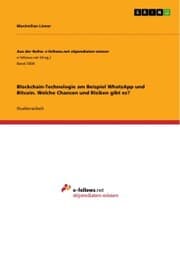 Cover von Blockchain-Technologie am Beispiel WhatsApp und Bitcoin. Welche Chancen und Risiken gibt es?