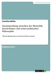 Cover von Zusammenhang zwischen der Metaethik David Humes und seiner politischen Philosophie