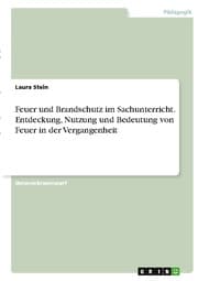 Cover von Feuer und Brandschutz im Sachunterricht. Entdeckung, Nutzung und Bedeutung von Feuer in der Vergangenheit