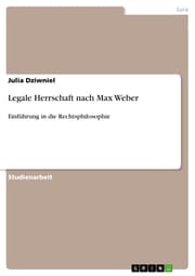 Cover von Legale Herrschaft nach Max Weber
