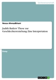 Cover von Judith Butlers' These zur Geschlechtererziehung. Eine Interpretation