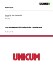 Cover von Lean Management Methoden in der Lagerhaltung