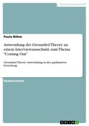 Cover von Anwendung der Grounded Theory an einem Interviewausschnitt zum Thema 'Coming Out'
