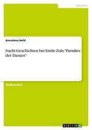 Cover von Sucht-Geschichten bei Emile Zola 'Paradies der Damen'