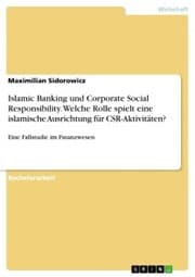 Cover von Islamic Banking und Corporate Social Responsibility. Welche Rolle spielt eine islamische Ausrichtung für CSR-Aktivitäten?