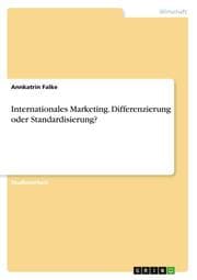 Cover von Internationales Marketing. Differenzierung oder Standardisierung?