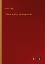 Cover von Offener Brief an Eduard Hanslick