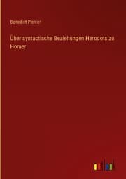 Cover von Über syntactische Beziehungen Herodots zu Homer
