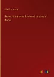 Cover von Reden, litterarische Briefe und zerstreute Blätter