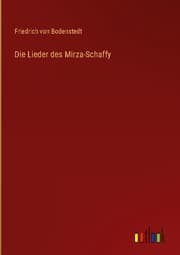 Cover von Die Lieder des Mirza-Schaffy