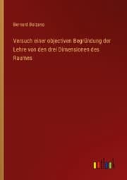 Cover von Versuch einer objectiven Begründung der Lehre von den drei Dimensionen des Raumes