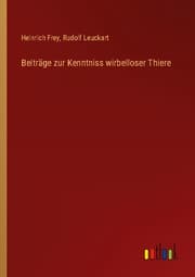 Cover von Beiträge zur Kenntniss wirbelloser Thiere