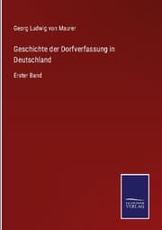 Cover von Geschichte der Dorfverfassung in Deutschland