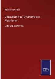 Cover von Sieben Bücher zur Geschichte des Platonismus