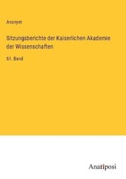 Cover von Sitzungsberichte der Kaiserlichen Akademie der Wissenschaften