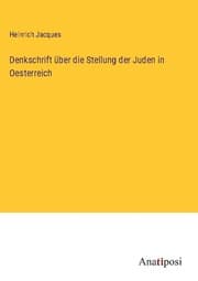 Cover von Denkschrift über die Stellung der Juden in Oesterreich