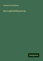 Cover von Das Legitimitätsprincip