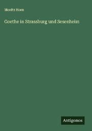 Cover von Goethe in Strassburg und Sesenheim