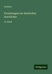 Cover von Forschungen zur Deutschen Geschichte