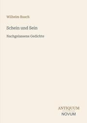 Cover von Schein und Sein