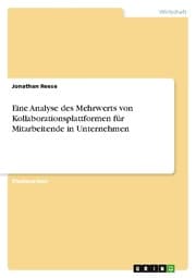 Cover von Eine Analyse des Mehrwerts von Kollaborationsplattformen für Mitarbeitende in Unternehmen