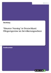 Cover von 'Disaster Nursing' in Deutschland. Pflegeexpertise im Bevölkerungsschutz