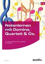Cover von Notenlernen mit Domino, Quartett & Co.