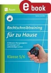 Cover von Rechtschreibtraining für zu Hause Klassen 5-6