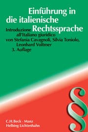 Cover von Einführung in die italienische Rechtssprache