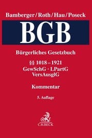 Cover von BGB/Bürgerliches Gesetzbuch 4: §§ 1018-1921, GewSchG, LPartG, VersAusglG