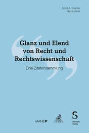 Cover von Glanz und Elend von Recht und Rechtswissenschaft
