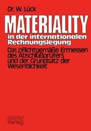 Cover von Materiality in der internationalen Rechnungslegung