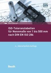 Cover von ISO-Toleranztabellen für Nennmaße von 1 bis 500 mm nach DIN EN ISO 286