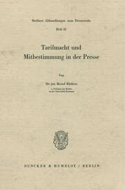 Cover von Tarifmacht und Mitbestimmung in der Presse.