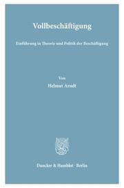 Cover von Vollbeschäftigung.