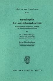 Cover von Zentralbegriffe des Umweltchemikalienrechts.