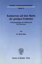 Cover von Konkurrenz auf dem Markt der geistigen Freiheiten.
