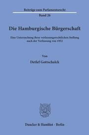 Cover von Die Hamburgische Bürgerschaft.